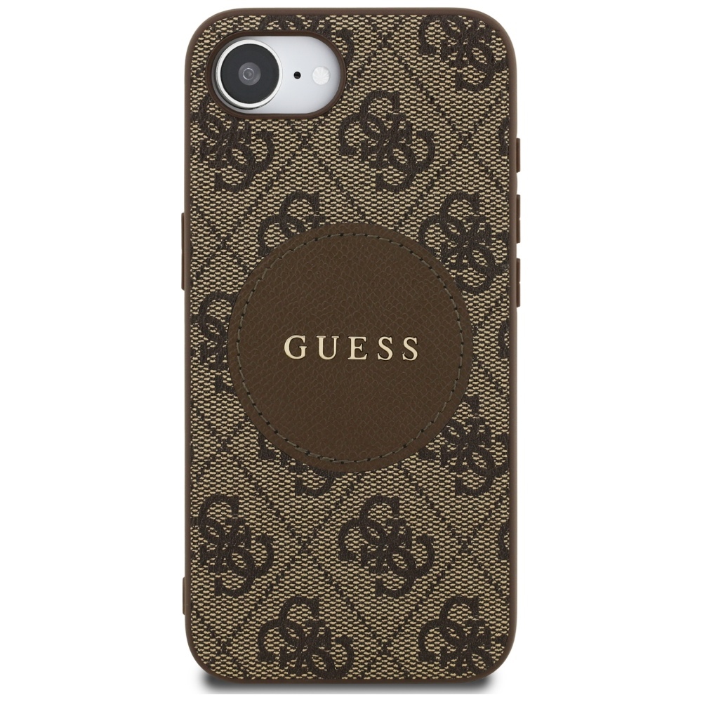 iTok webáruház - Guess Guess 4G Circle Classic Logo MagSafe tok iPhone 16e készülékhez (barna) 3 Guess 4G Circle Classic Logo MagSafe case for iPhone 16e (barna)