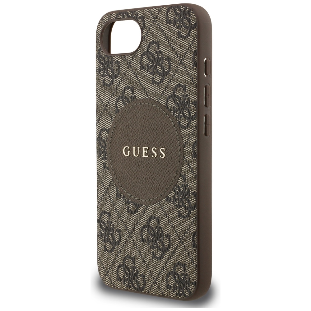 iTok webáruház - Guess Guess 4G Circle Classic Logo MagSafe tok iPhone 16e készülékhez (barna) 6 Guess 4G Circle Classic Logo MagSafe case for iPhone 16e (barna)