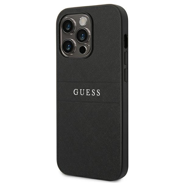 iTok webáruház - Guess Guess Saffiano Strap tok iPhone 14 Pro készülékhez (fekete) 2 Guess Saffiano Strap Case for iPhone 14 Pro (fekete)