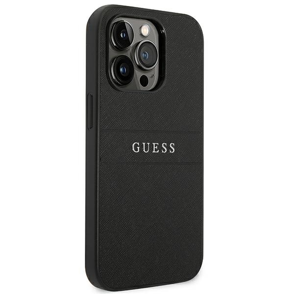 iTok webáruház - Guess Guess Saffiano Strap tok iPhone 14 Pro készülékhez (fekete) 4 Guess Saffiano Strap Case for iPhone 14 Pro (fekete)