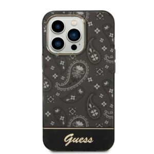 Guess Bandana Paisley tok iPhone 14 Pro 6,1 hüvelykes készülékhez (fekete)