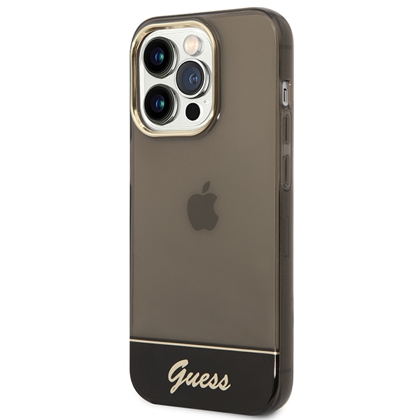 iTok webáruház - Guess Guess GUHCP14LHGCOK tok iPhone 14 Pro 6,1 hüvelykes készülékhez – fekete 2 Guess GUHCP14LHGCOK iPhone 14 Pro 6.1 "black / black hardcase Translucent