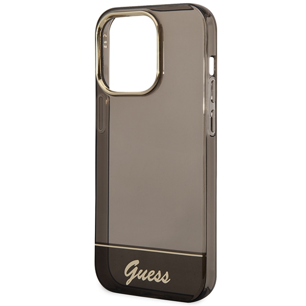 iTok webáruház - Guess Guess GUHCP14LHGCOK tok iPhone 14 Pro 6,1 hüvelykes készülékhez – fekete 6 Guess GUHCP14LHGCOK iPhone 14 Pro 6.1 "black / black hardcase Translucent