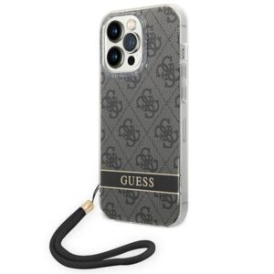 Guess GUOHCP14LH4STK 4G Print Strap tok iPhone 14 Pro 6,1″ készülékhez – fekete