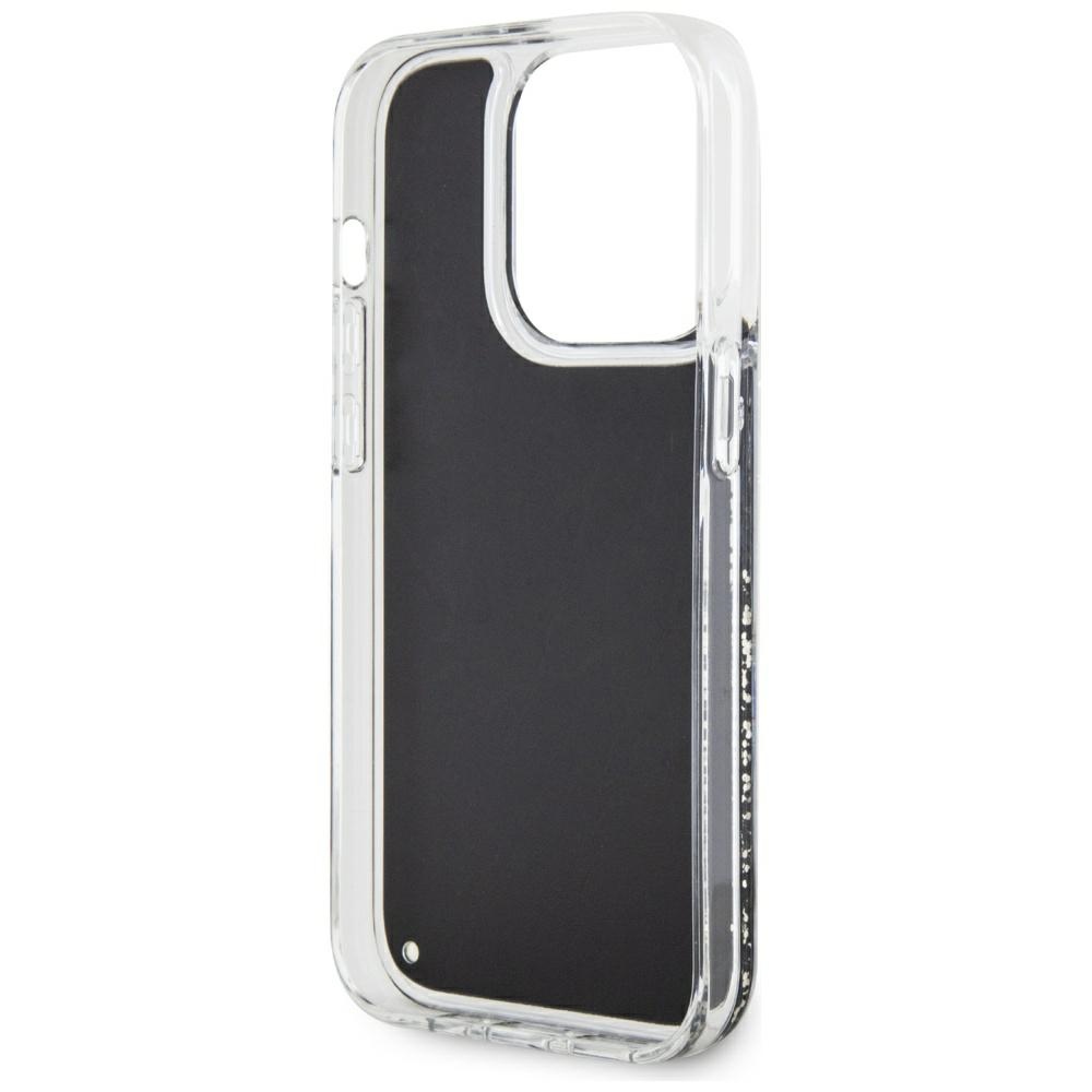 iTok webáruház - Guess Guess GUHCP14LLCSGSGK iPhone 14 Pro 6,1" fekete Liquid Glitter Marble tok 7 Guess GUHCP14LLCSGSGK iPhone 14 Pro 6.1" black/black hardcase Liquid Glitter Marble