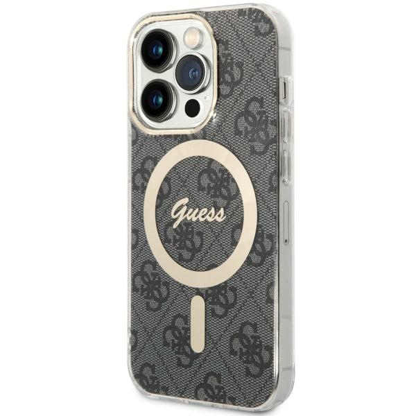 iTok webáruház - Guess Guess 4G MagSafe tok iPhone 14 Pro készülékhez (fekete) 1 Guess 4G MagSafe case for iPhone 14 Pro (fekete)