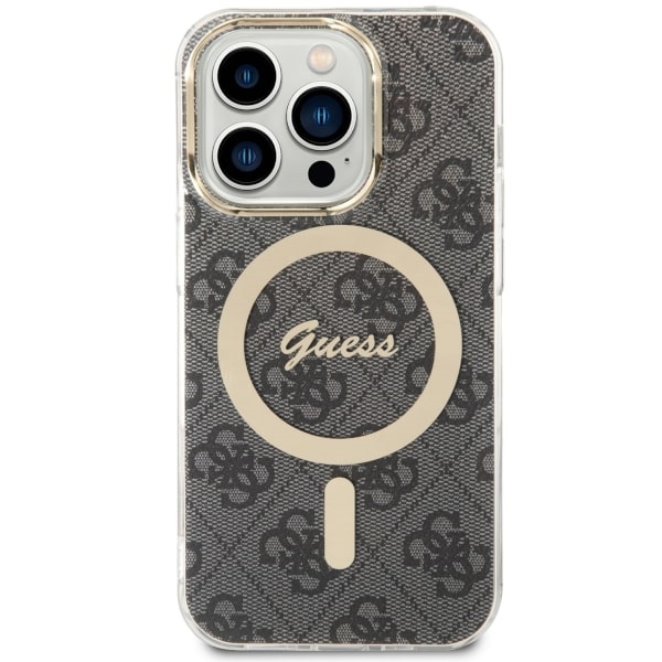 iTok webáruház - Guess Guess 4G MagSafe tok iPhone 14 Pro készülékhez (fekete) 2 Guess 4G MagSafe case for iPhone 14 Pro (fekete)