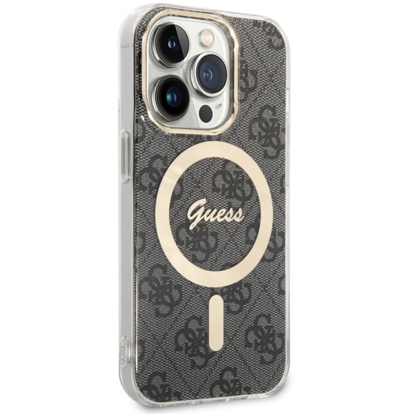 iTok webáruház - Guess Guess 4G MagSafe tok iPhone 14 Pro készülékhez (fekete) 3 Guess 4G MagSafe case for iPhone 14 Pro (fekete)