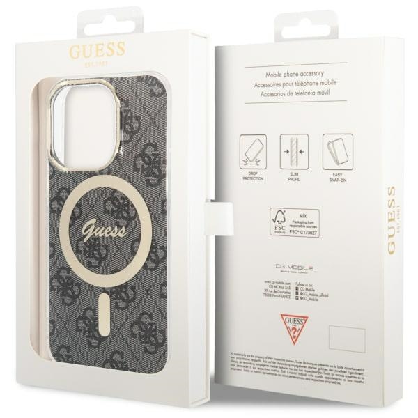 iTok webáruház - Guess Guess 4G MagSafe tok iPhone 14 Pro készülékhez (fekete) 7 Guess 4G MagSafe case for iPhone 14 Pro (fekete)