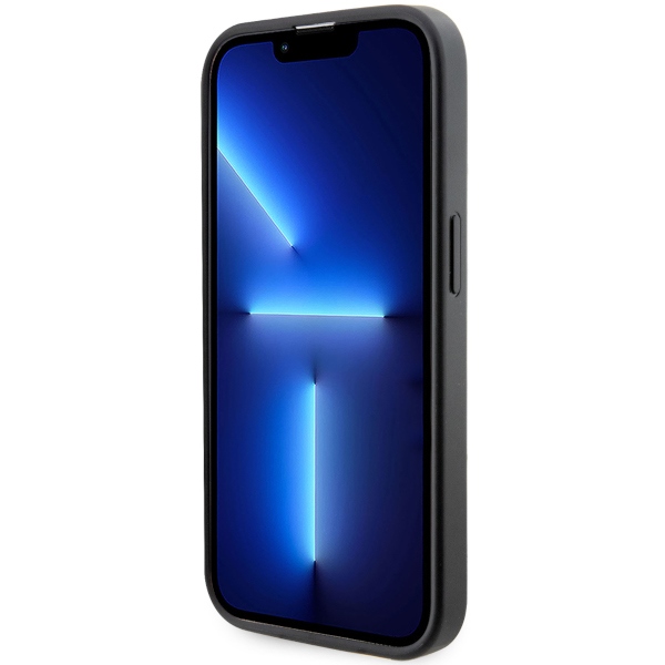 iTok webáruház - Guess Guess GUHMP14LP4RPSK iPhone 14 Pro 6,1 hüvelykes fekete MagSafe tok 5 Guess GUHMP14LP4RPSK iPhone 14 Pro 6.1" black/black hardcase 4G Printed Stripes MagSafe
