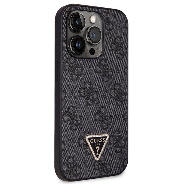 iTok webáruház - Guess Guess GUHCP14LP4TDSCPK tok iPhone 14 Pro készülékhez – fekete Crossbody 4G Metal Logo 4 Guess GUHCP14LP4TDSCPK case for iPhone 14 Pro - black Crossbody 4G Metal Logo