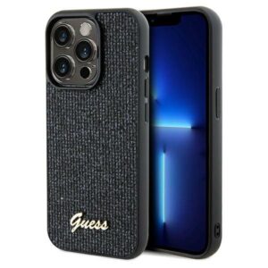 Guess Disco Metal Script tok iPhone 14 Pro készülékhez (fekete)