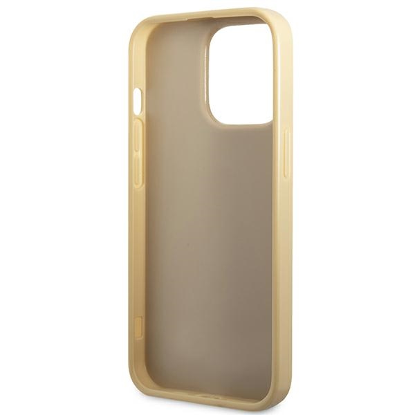 iTok webáruház - Guess Guess Glitter Script tok iPhone 14 Pro készülékhez (arany) 7 Guess Glitter Script Case for iPhone 14 Pro (arany)