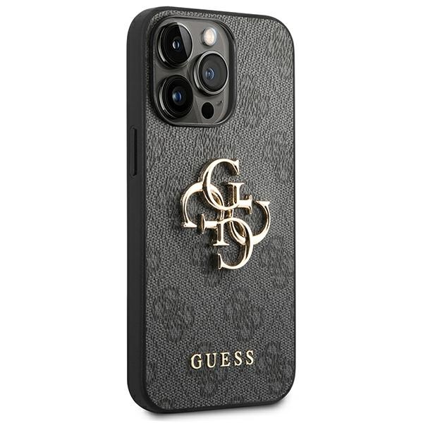 iTok webáruház - Guess Guess 4G Big Metal Logo tok iPhone 14 Pro készülékhez (szürke) 4 Guess 4G Big Metal Logo Case for iPhone 14 Pro (szürke)