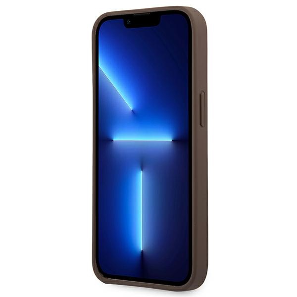 iTok webáruház - Guess Guess 4G Big Metal Logo tok iPhone 14 Pro készülékhez (barna) 5 Guess 4G Big Metal Logo Case for iPhone 14 Pro (barna)