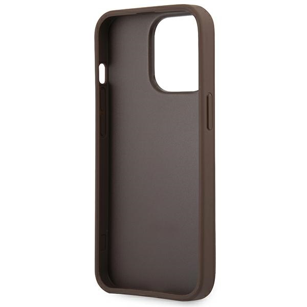 iTok webáruház - Guess Guess 4G Big Metal Logo tok iPhone 14 Pro készülékhez (barna) 7 Guess 4G Big Metal Logo Case for iPhone 14 Pro (barna)