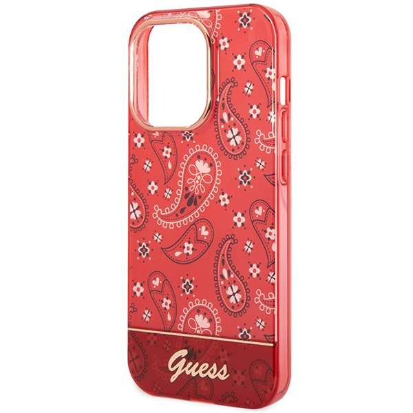 iTok webáruház - Guess Guess GUHCP14LHGBNHR Bandana Paisley tok iPhone 14 Pro készülékhez (piros) 6 Guess GUHCP14LHGBNHR iPhone 14 Pro 6.1" red/red hardcase Bandana Paisley