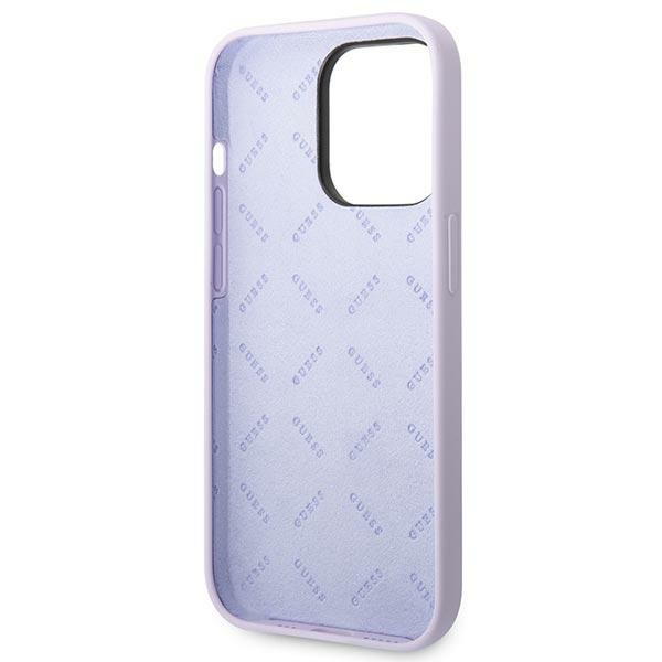 iTok webáruház - Guess Guess GUHCP14LSLSMU szilikon tok iPhone 14 Pro 6,1 hüvelykes modellhez – lila 7 Guess GUHCP14LSLSMU iPhone 14 Pro 6.1" purple/purple hard case Silicone Vintage Gold Logo