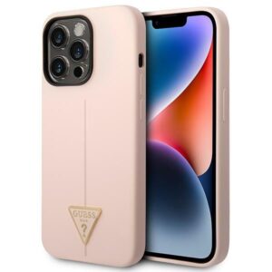 Guess GUHCP14LSLTGP szilikon tok iPhone 14 Pro készülékhez (rózsaszín)