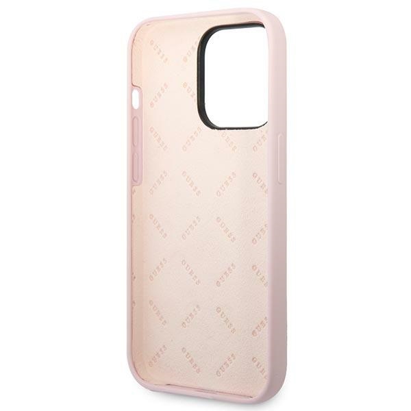 iTok webáruház - Guess Guess Silicone Triangle szilikon tok iPhone 14 Pro 6,1 hüvelykes készülékhez (lila) 7 Guess Silicone Triangle iPhone 14 Pro 6.1" Case (lila)