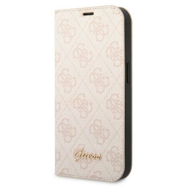 iTok webáruház - Guess Guess GUBKP14LHG4SHP 4G Vintage Gold Logo könyvtok iPhone 14 Pro 6,1 hüvelykhez – pink 1 Guess GUBKP14LHG4SHP iPhone 14 Pro 6.1 "pink / pink book 4G Vintage Gold Logo