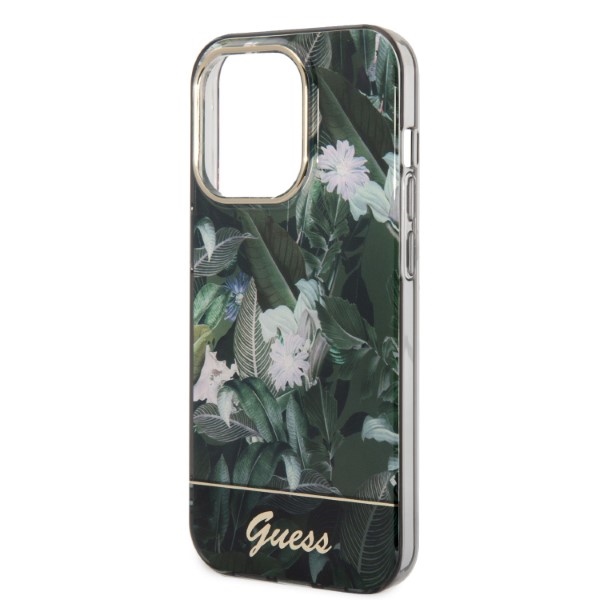 iTok webáruház - Guess Guess GUHCP14LHGJGHA tok iPhone 14 Pro 6.1" készülékhez, Jungle Collection – zöld 5 Guess GUHCP14LHGJGHA iPhone 14 Pro 6.1" green/green hardcase Jungle Collection