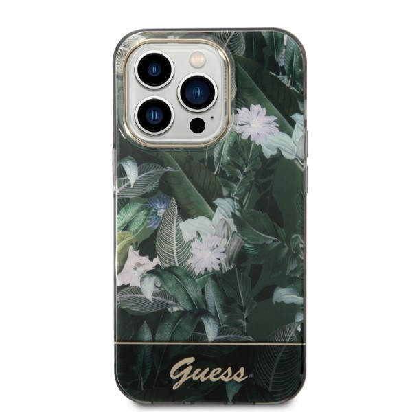 iTok webáruház - Guess Guess GUHCP14LHGJGHA tok iPhone 14 Pro 6.1" készülékhez, Jungle Collection – zöld 6 Guess GUHCP14LHGJGHA iPhone 14 Pro 6.1" green/green hardcase Jungle Collection
