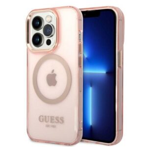 Guess GUHMP14LHTCMP iPhone 14 Pro 6.1″ tok – Gold Outline MagSafe