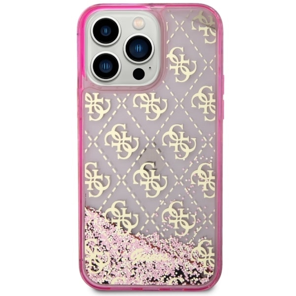 iTok webáruház - Guess Guess GUHCP14LLC4PSGP tok iPhone 14 Pro készülékhez, 6,1 hüvelykes, rózsaszín 3 Guess GUHCP14LLC4PSGP iPhone 14 Pro 6.1" pink/pink hardcase Liquid Glitter 4G Transculent