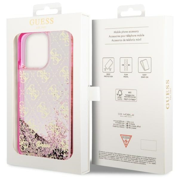 iTok webáruház - Guess Guess GUHCP14LLC4PSGP tok iPhone 14 Pro készülékhez, 6,1 hüvelykes, rózsaszín 8 Guess GUHCP14LLC4PSGP iPhone 14 Pro 6.1" pink/pink hardcase Liquid Glitter 4G Transculent