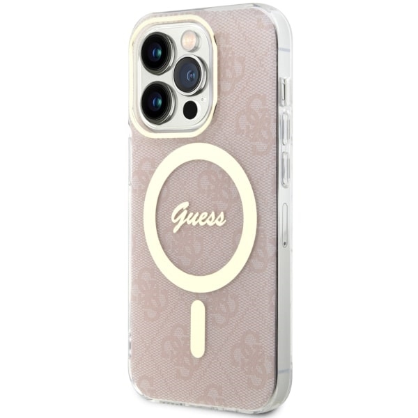 iTok webáruház - Guess Guess GUHMP14LH4STP iPhone 14 Pro 6.1" rózsaszín keménytok MagSafe 2 Guess GUHMP14LH4STP iPhone 14 Pro 6.1" pink/pink hardcase 4G MagSafe