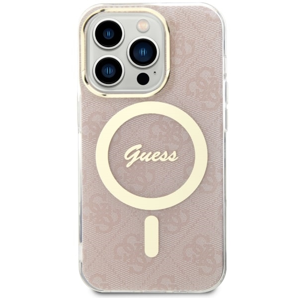iTok webáruház - Guess Guess GUHMP14LH4STP iPhone 14 Pro 6.1" rózsaszín keménytok MagSafe 3 Guess GUHMP14LH4STP iPhone 14 Pro 6.1" pink/pink hardcase 4G MagSafe