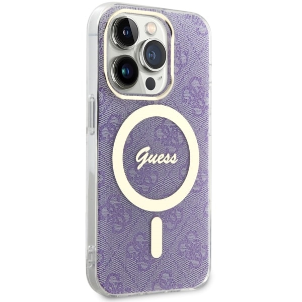 iTok webáruház - Guess Guess GUHMP14LH4STU tok iPhone 14 Pro készülékhez – 4G MagSafe, lila 4 Guess GUHMP14LH4STU iPhone 14 Pro 6.1" purple/purple hardcase 4G MagSafe