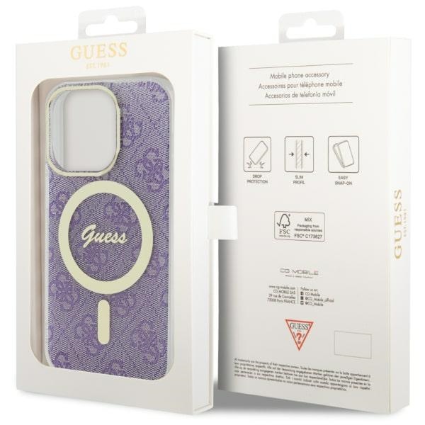 iTok webáruház - Guess Guess GUHMP14LH4STU tok iPhone 14 Pro készülékhez – 4G MagSafe, lila 8 Guess GUHMP14LH4STU iPhone 14 Pro 6.1" purple/purple hardcase 4G MagSafe
