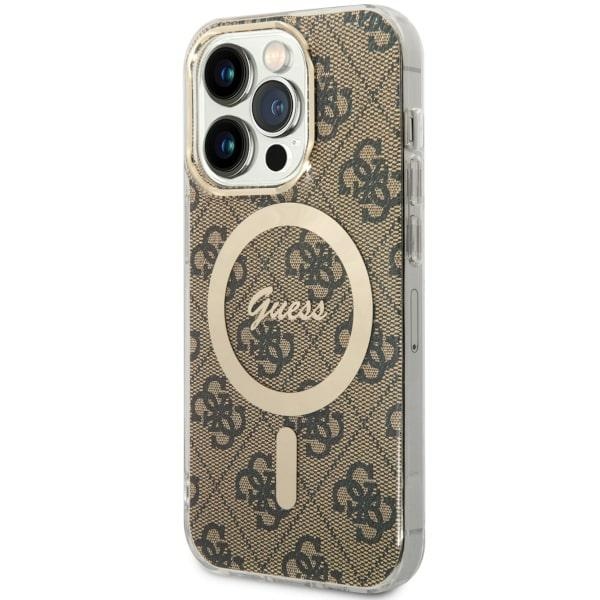 iTok webáruház - Guess Guess GUHMP14LH4STW iPhone 14 Pro 6,1" barna MagSafe tok 1 Guess GUHMP14LH4STW iPhone 14 Pro 6.1" brown/brown hardcase 4G MagSafe