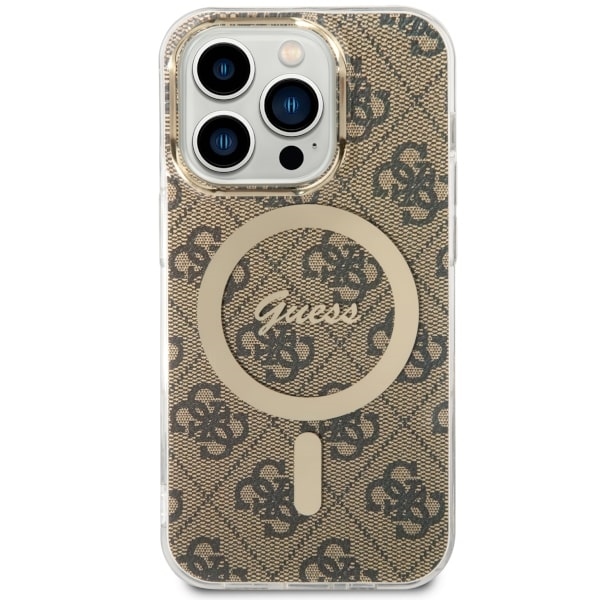 iTok webáruház - Guess Guess GUHMP14LH4STW iPhone 14 Pro 6,1" barna MagSafe tok 2 Guess GUHMP14LH4STW iPhone 14 Pro 6.1" brown/brown hardcase 4G MagSafe