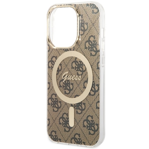 iTok webáruház - Guess Guess GUHMP14LH4STW iPhone 14 Pro 6,1" barna MagSafe tok 5 Guess GUHMP14LH4STW iPhone 14 Pro 6.1" brown/brown hardcase 4G MagSafe