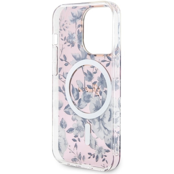 iTok webáruház - Guess Guess GUHMP14LHCFWSP Flower MagSafe tok iPhone 14 Pro készülékhez 7 Guess GUHMP14LHCFWSP iPhone 14 Pro 6.1" pink/pink hardcase Flower MagSafe