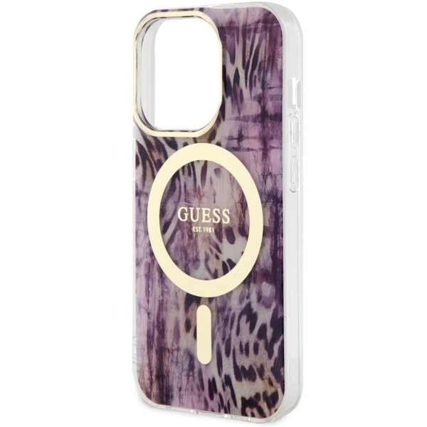 iTok webáruház - Guess Guess GUHMP14LHLEOPWP iPhone 14 Pro 6,1 hüvelykes rózsaszín Leopard MagSafe kemény tok 6 Guess GUHMP14LHLEOPWP iPhone 14 Pro 6.1" pink/pink hardcase Leopard MagSafe