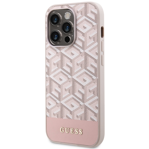 iTok webáruház - Guess Guess GUHMP14LHGCFSEP iPhone 14 Pro 6,1 hüvelykes rózsaszín kemény tok – GCube Stripes MagSafe 2 Guess GUHMP14LHGCFSEP iPhone 14 Pro 6.1" pink/pink hard case GCube Stripes MagSafe