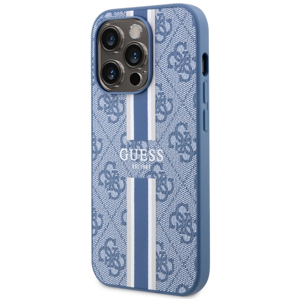 iTok webáruház - Guess Guess GUHMP14LP4RPSB 4G Printed Stripes MagSafe tok iPhone 14 Pro készülékhez, kék 2 Guess GUHMP14LP4RPSB iPhone 14 Pro 6.1" blue/blue hardcase 4G Printed Stripes MagSafe
