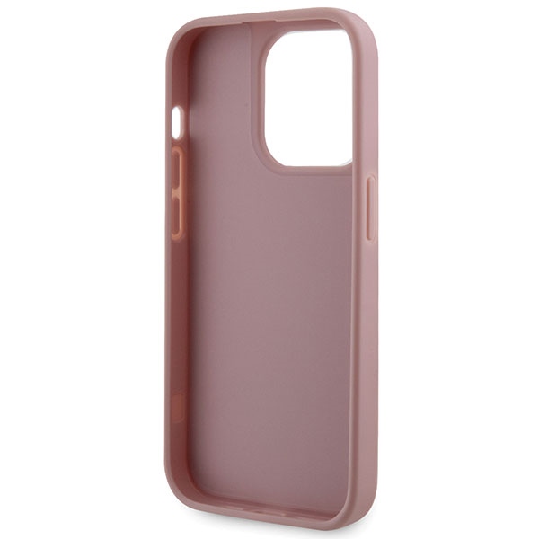 iTok webáruház - Guess Guess GUHCP14LHDGTPP Rhinestone Triangle tok iPhone 14 Pro 6,1 hüvelykes készülékhez 7 Guess GUHCP14LHDGTPP iPhone 14 Pro 6.1" pink/pink hardcase Rhinestone Triangle