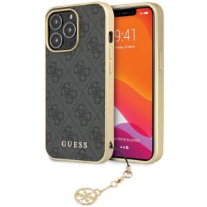 Guess 4G Charms Collection tok iPhone 14 Pro készülékhez (szürke)