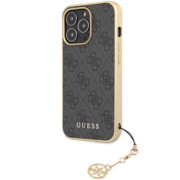 iTok webáruház - Guess Guess 4G Charms Collection tok iPhone 14 Pro készülékhez (szürke) 2 Guess 4G Charms Collection case for iPhone 14 Pro (szürke)