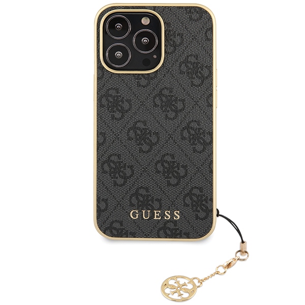 iTok webáruház - Guess Guess 4G Charms Collection tok iPhone 14 Pro készülékhez (szürke) 3 Guess 4G Charms Collection case for iPhone 14 Pro (szürke)