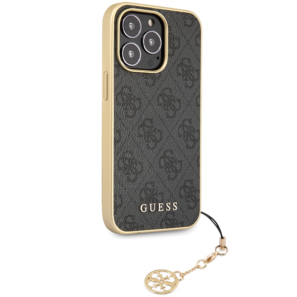 iTok webáruház - Guess Guess 4G Charms Collection tok iPhone 14 Pro készülékhez (szürke) 4 Guess 4G Charms Collection case for iPhone 14 Pro (szürke)