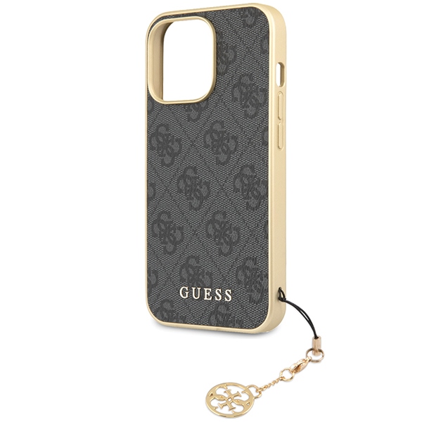 iTok webáruház - Guess Guess 4G Charms Collection tok iPhone 14 Pro készülékhez (szürke) 6 Guess 4G Charms Collection case for iPhone 14 Pro (szürke)