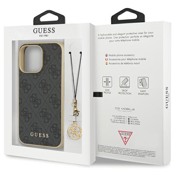 iTok webáruház - Guess Guess 4G Charms Collection tok iPhone 14 Pro készülékhez (szürke) 8 Guess 4G Charms Collection case for iPhone 14 Pro (szürke)