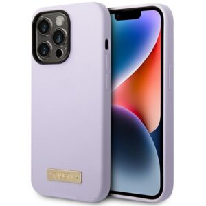 Guess GUHMP14LSBPLU iPhone 14 Pro 6,1″ lila szilikon tok MagSafe