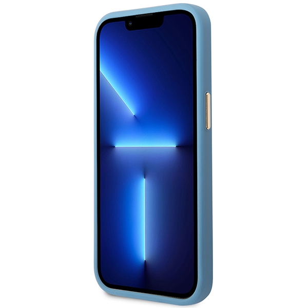iTok webáruház - Guess Guess GUHMP14LU4GPRB iPhone 14 Pro 6,1 hüvelykes kék tok 4G Logo Plate MagSafe 5 Guess GUHMP14LU4GPRB iPhone 14 Pro 6.1" blue/blue hard case 4G Logo Plate MagSafe